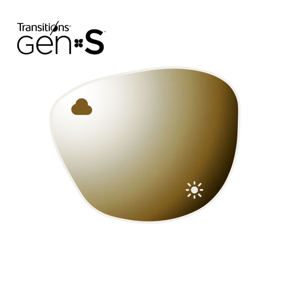 Transitions Gen S verres unifocaux ambre miroir cat 0-3