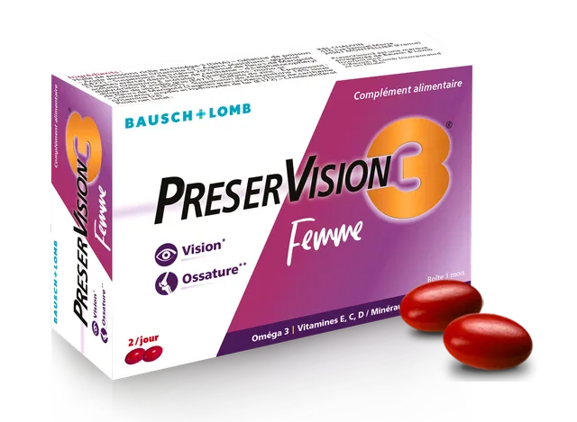 PreserVision 3 Femme complément alimentaire boîte 1 mois vision