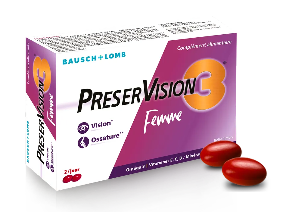 PreserVision 3 Femme complément alimentaire boîte 1 mois vision