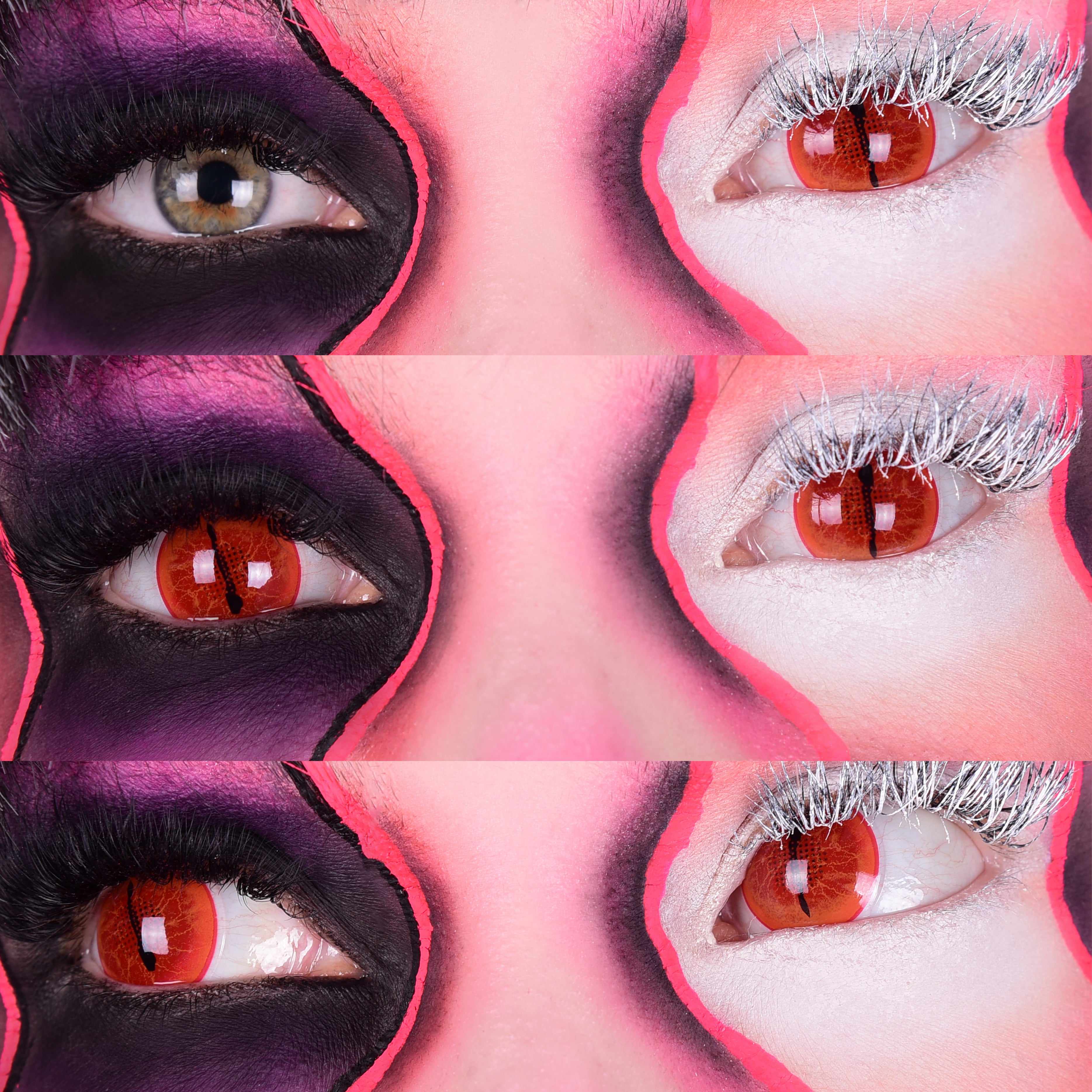 Primal Jurassic II lentilles contact rouges reptile