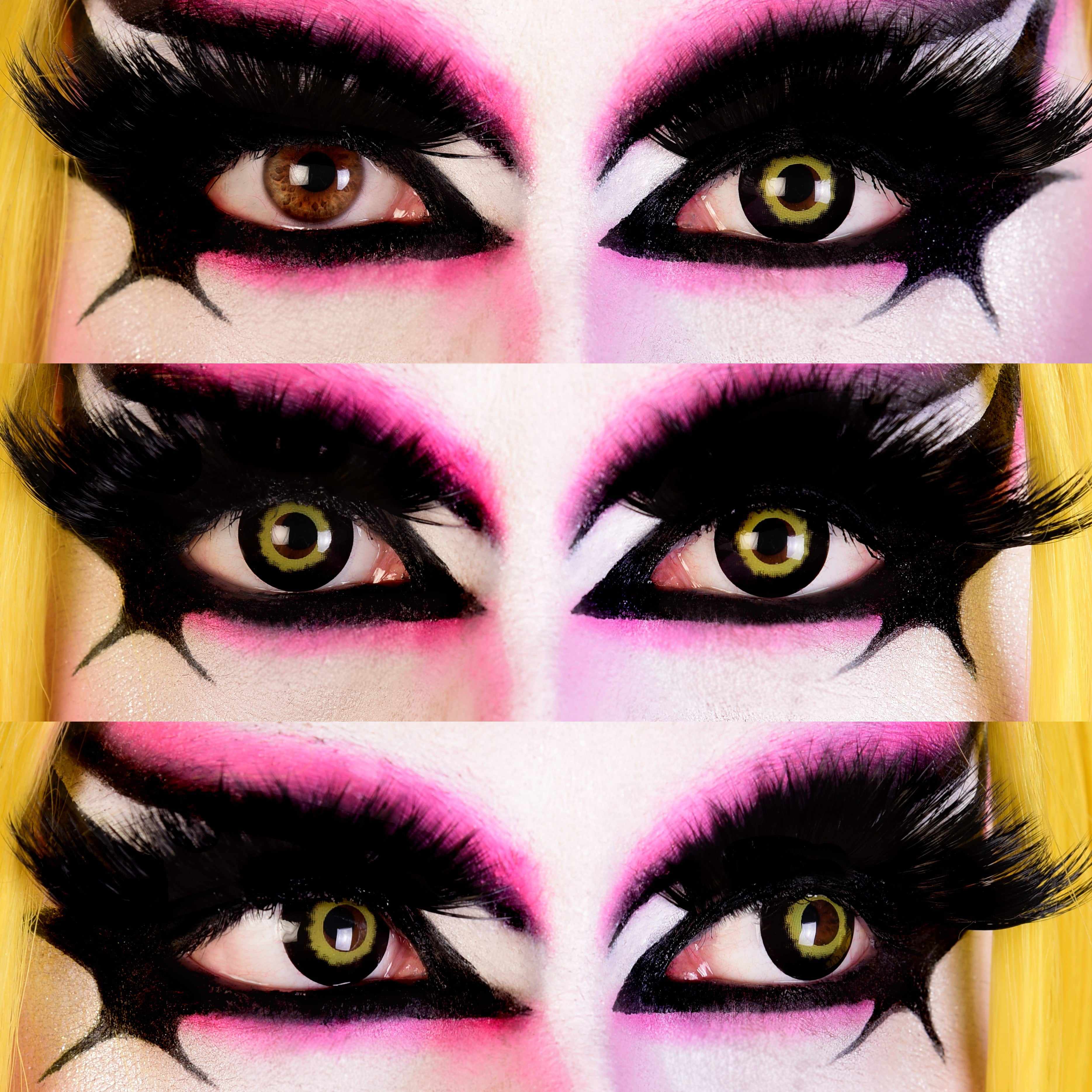 PRIMAL Storm lentilles de contact cosplay noir jaune