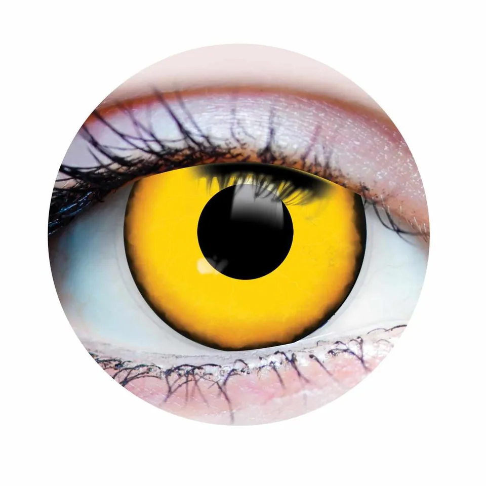 PRIMAL Villain lentilles de contact jaunes orange cosplay