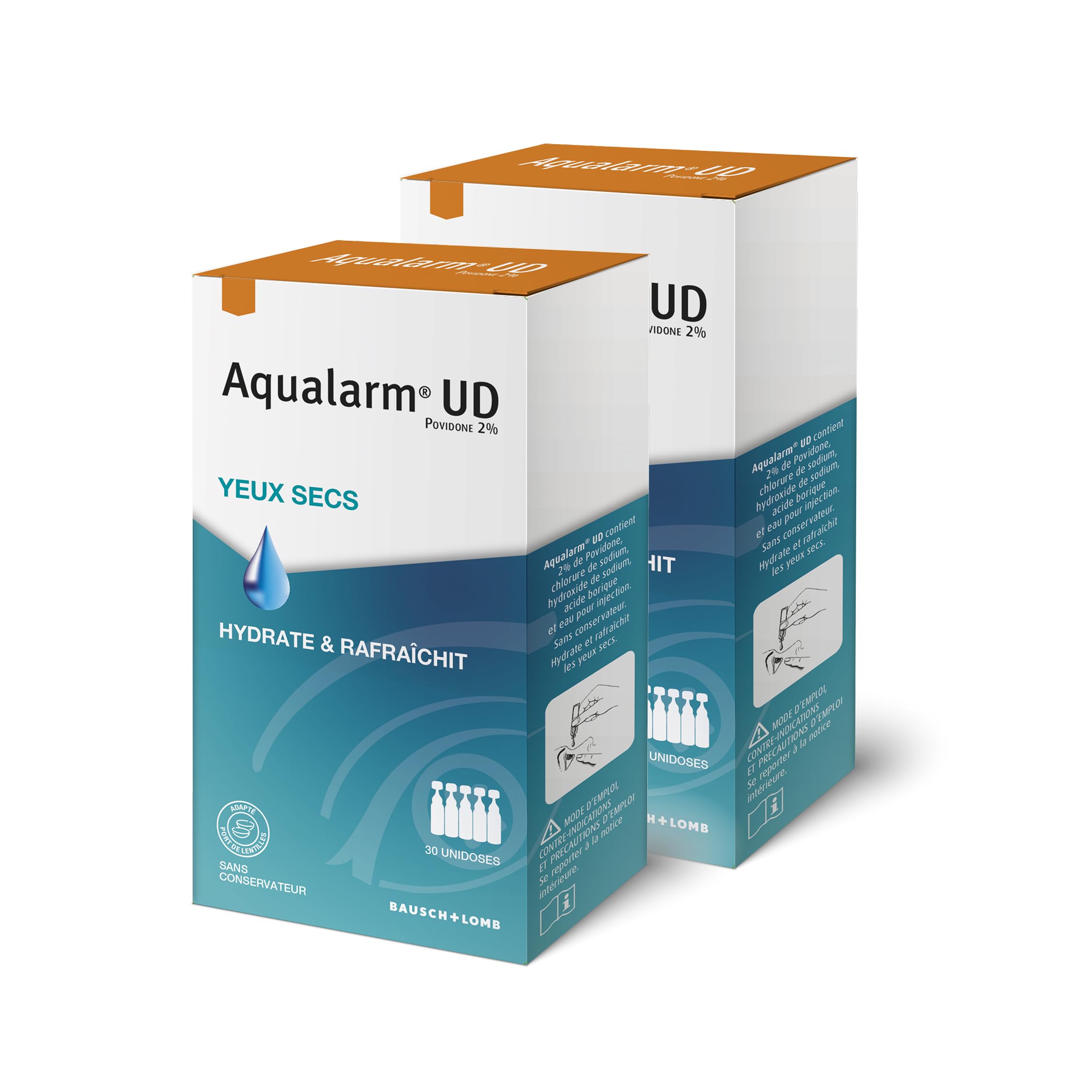 Aqualarm UD gouttes yeux secs 3x30 unidoses povidone 2%