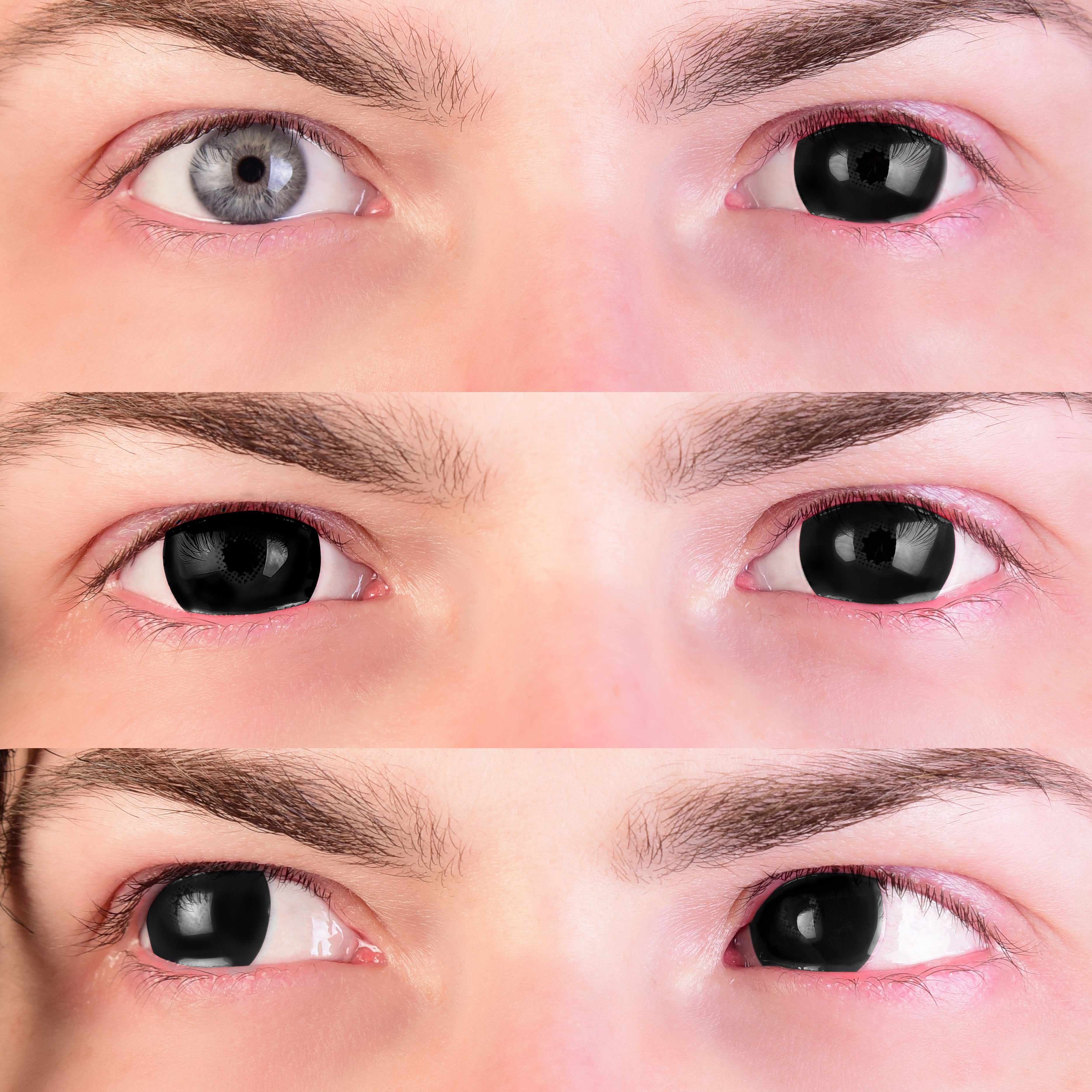 Primal Black Mini Sclera lentilles noires opaques noir total