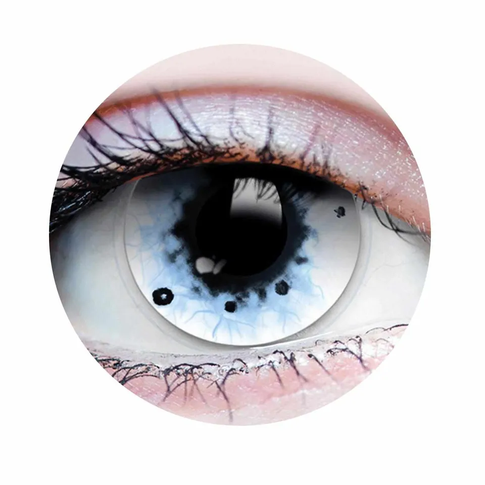 PRIMAL Wraith I lentilles de contact blanches bleues spectral