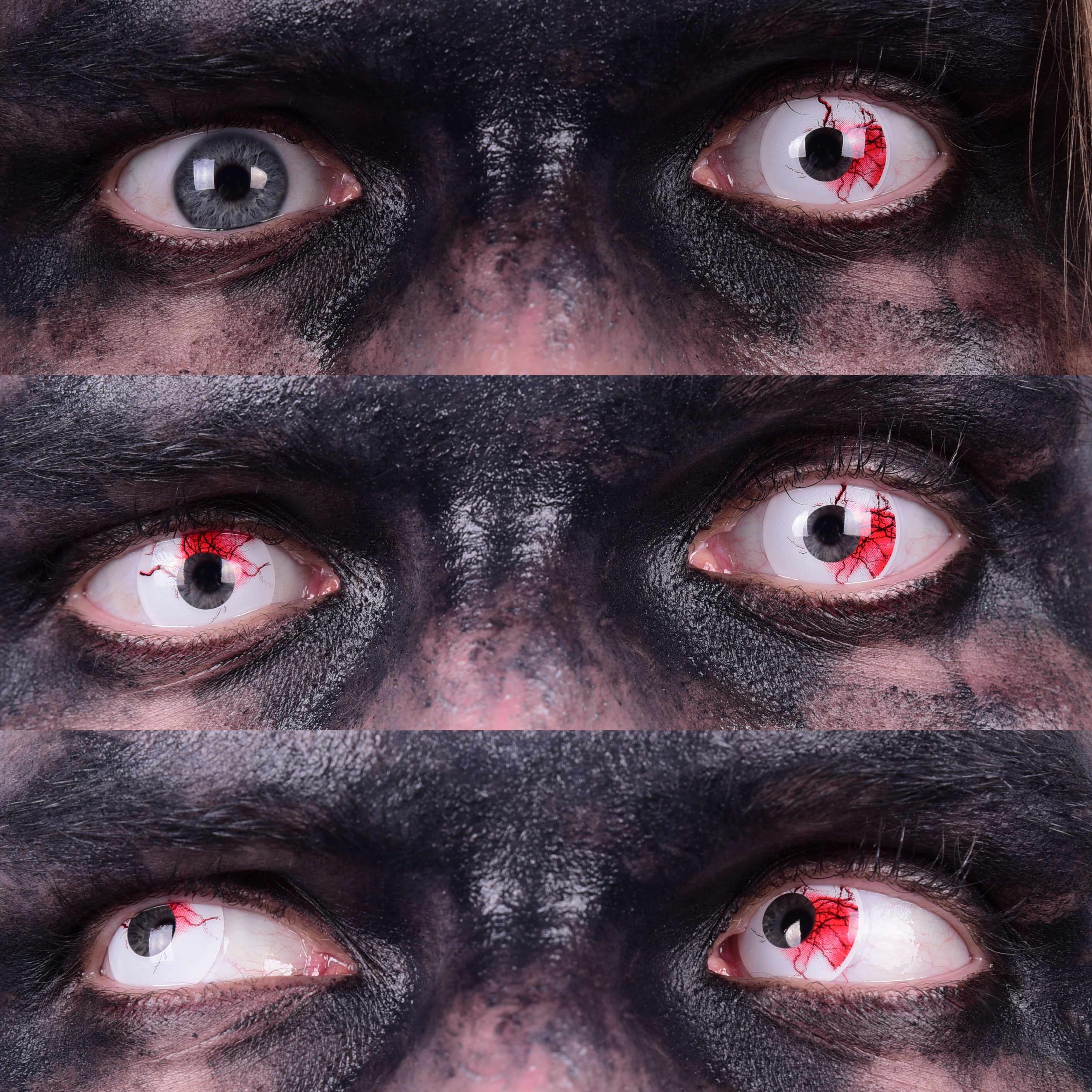 PRIMAL Undead lentilles blanches zombie cosplay