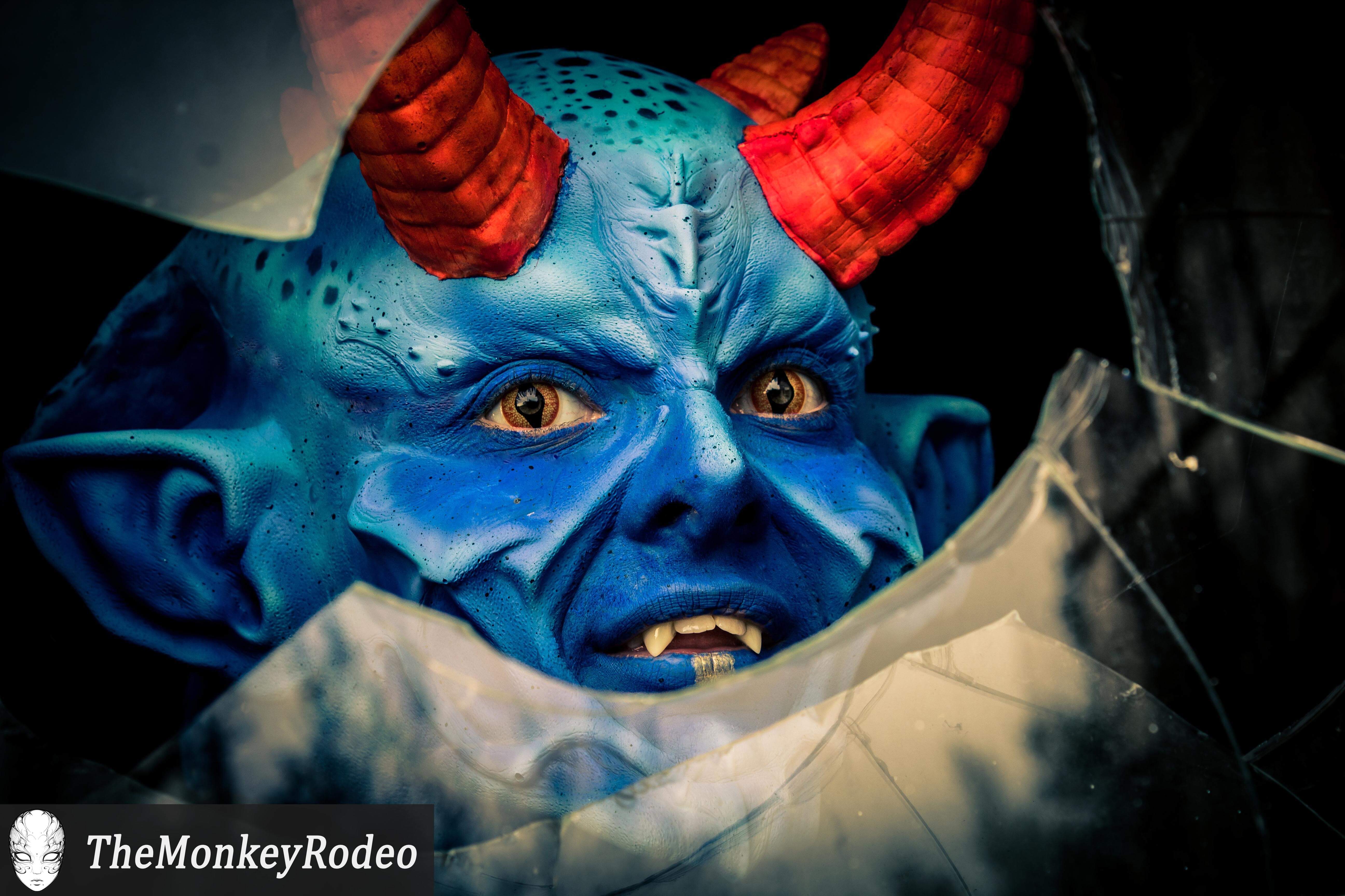 Primal Diablo lentilles cosplay orange œil de chat