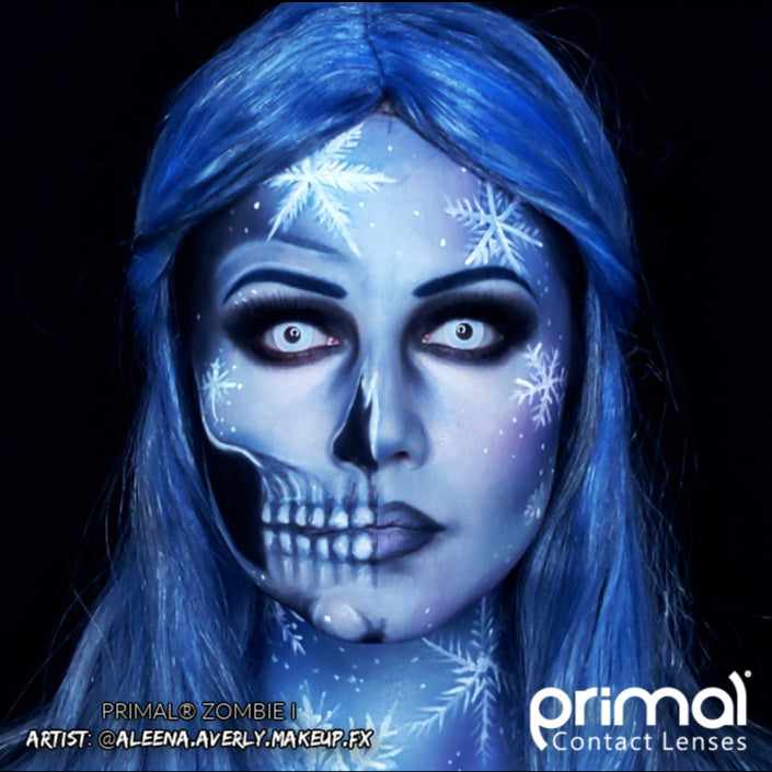 PRIMAL Zombie I lentilles blanches opaques zombie aveugle