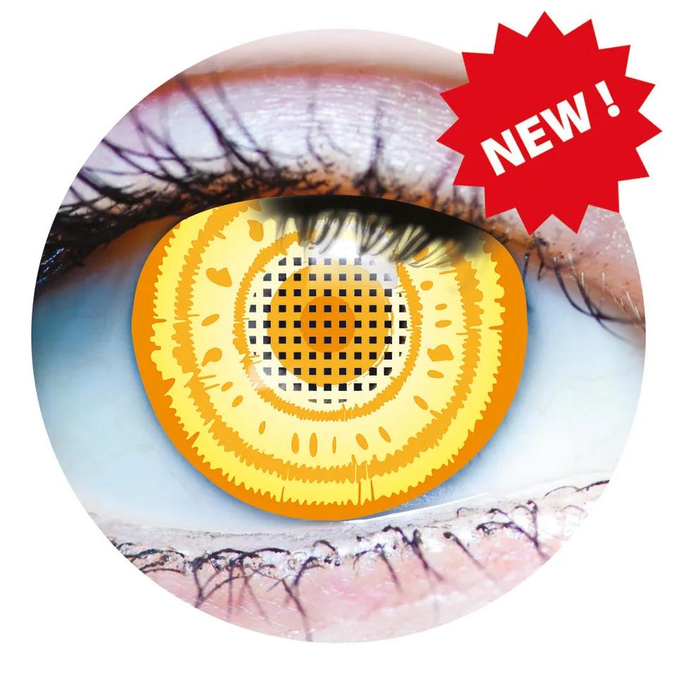 Primal Makima lentilles de contact orange jaune
