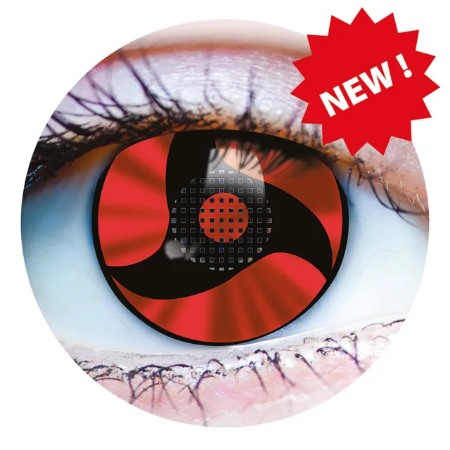 PRIMAL Itachi Uchiha Mangekyou lentilles cosplay rouges
