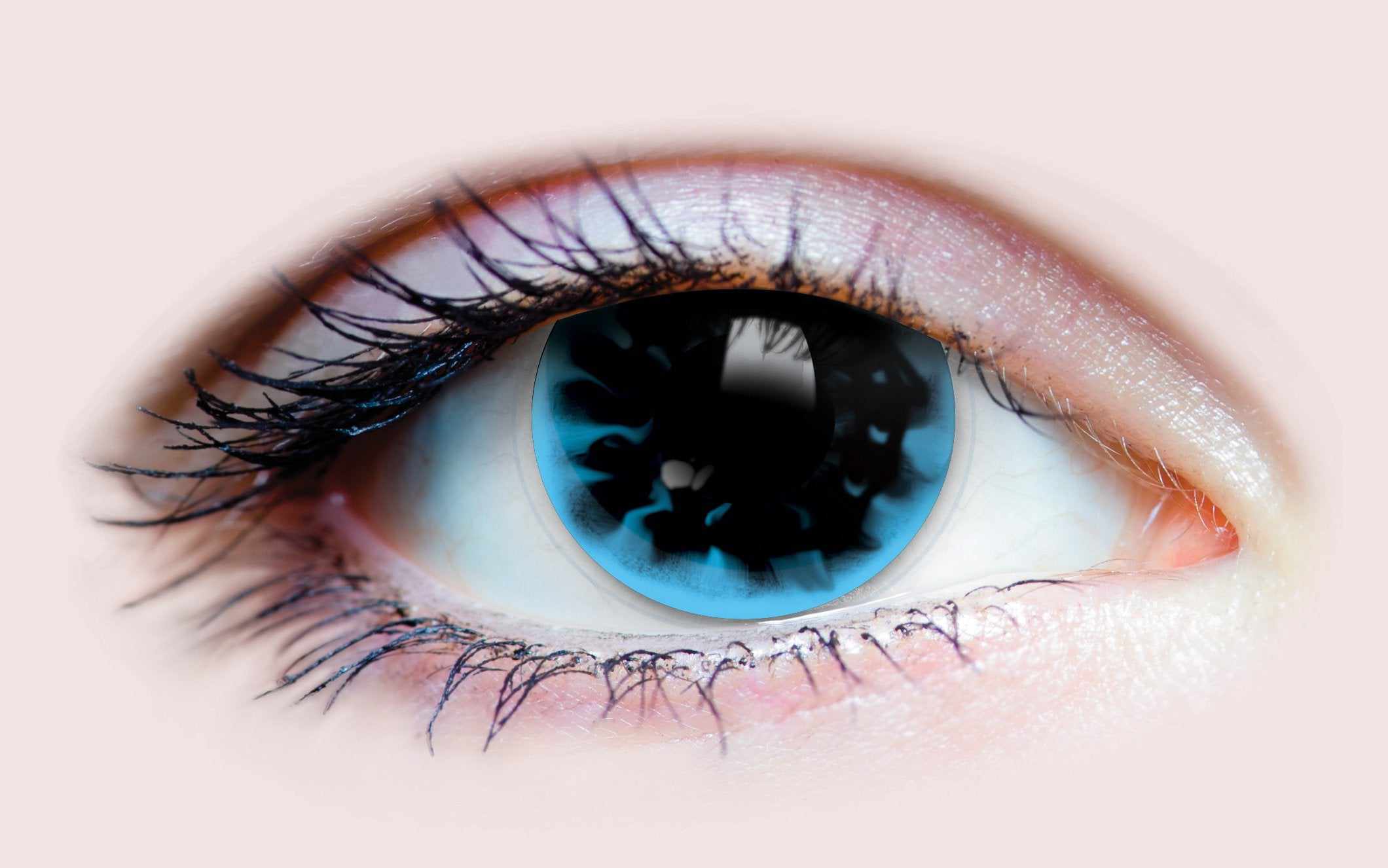 PRIMAL Loki lentilles de contact noires et bleues cosplay