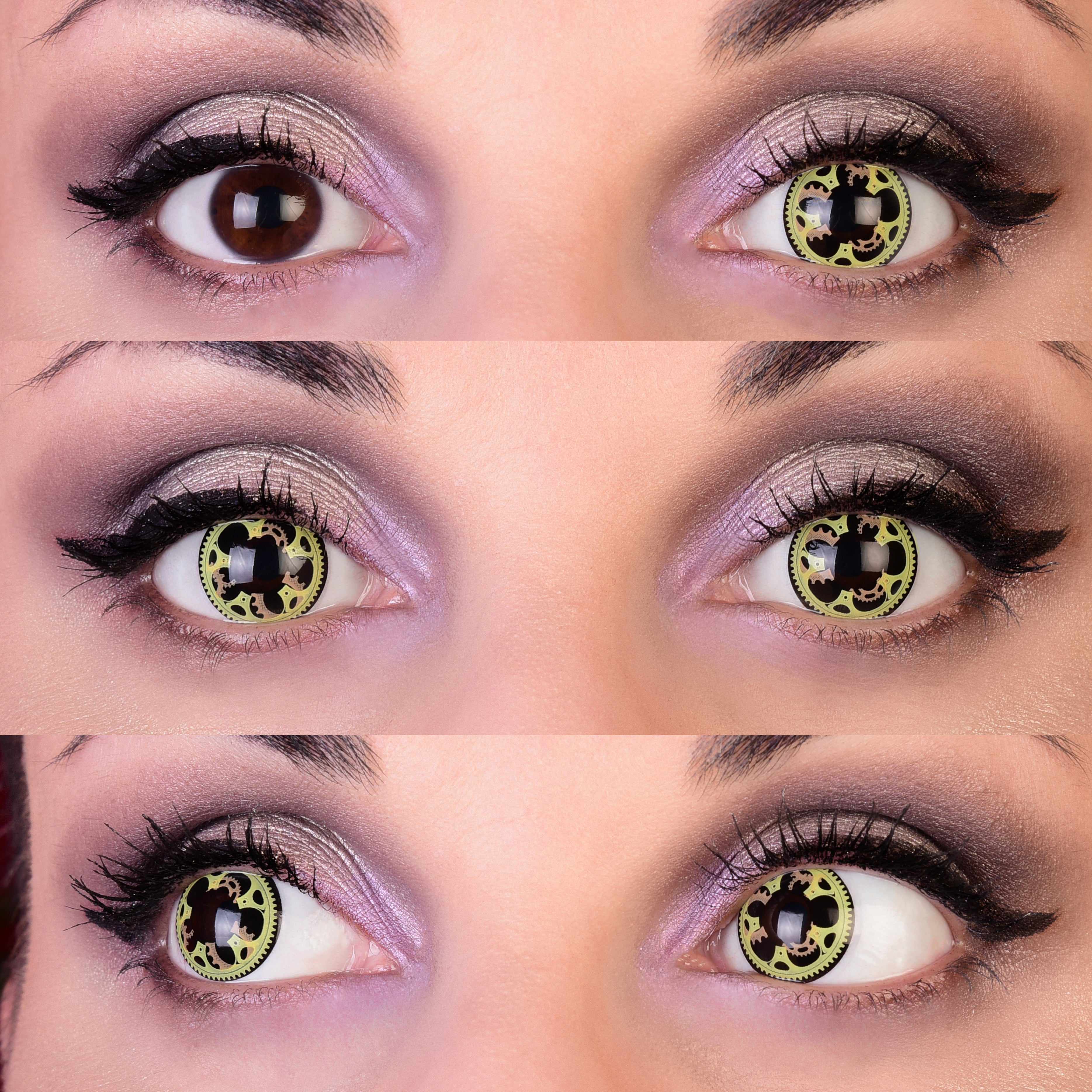 PRIMAL Steampunk Gold lentilles fantaisie dorées opaques