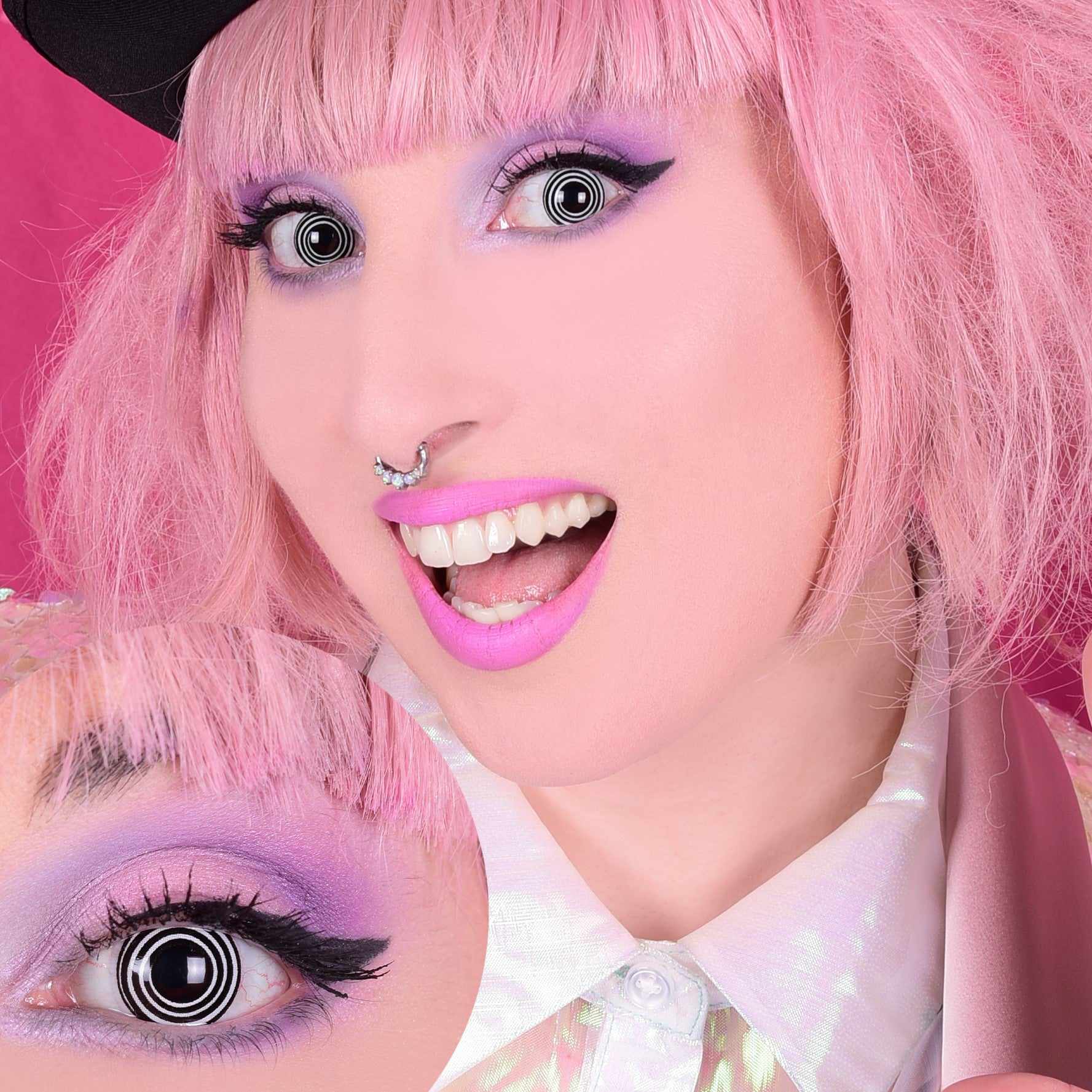 PRIMAL Hypnotized lentilles spirale noir et blanc