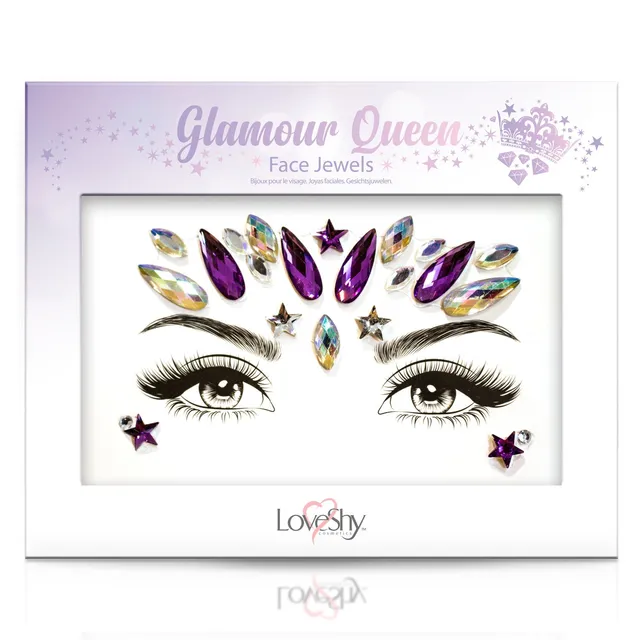 PRIMAL Glitter Me Up Glamour Queen strass visage réutilisable