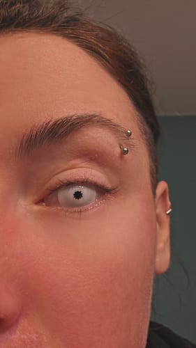 PRIMAL White Mini Sclera lentilles de couleur blanc