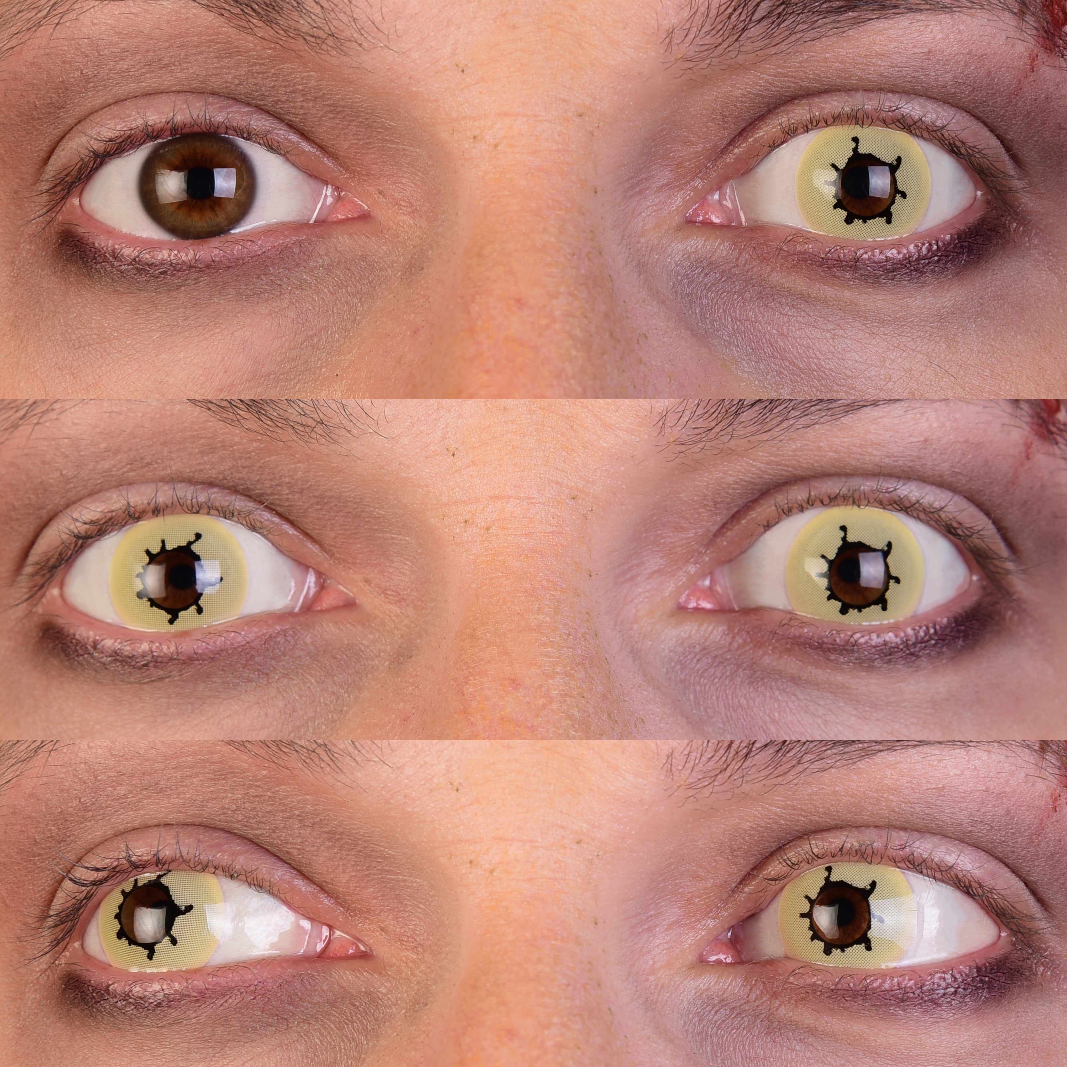 PRIMAL Contagion I lentilles de contact gris jaune effet zombie