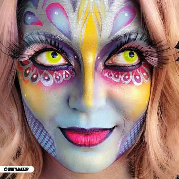 PRIMAL Raven lentilles de contact jaunes opaques cosplay