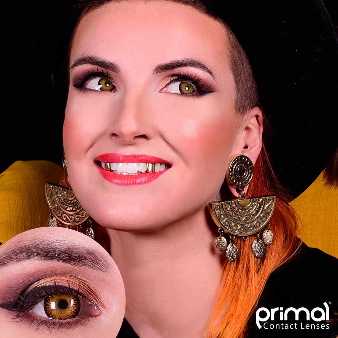 Primal Temptress Chestnut lentilles marron miel 14.5 mm
