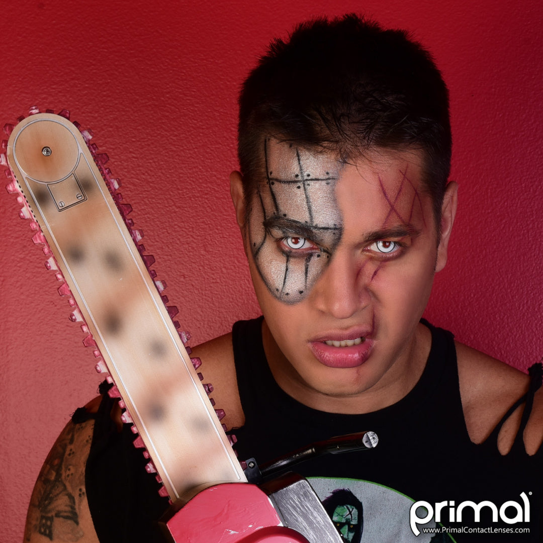PRIMAL Terminator I lentilles couleur blanc rouge