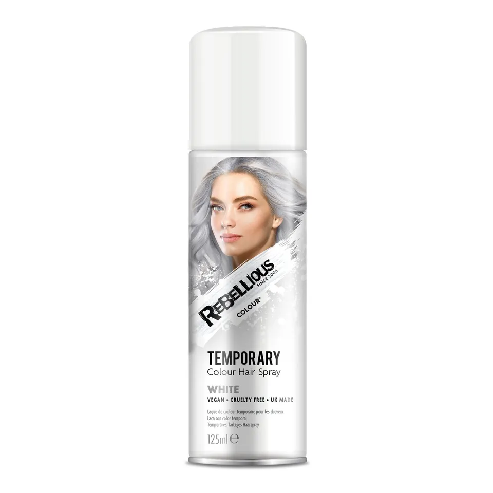 Rebellious Blanc spray colorant cheveux lavable 125ml