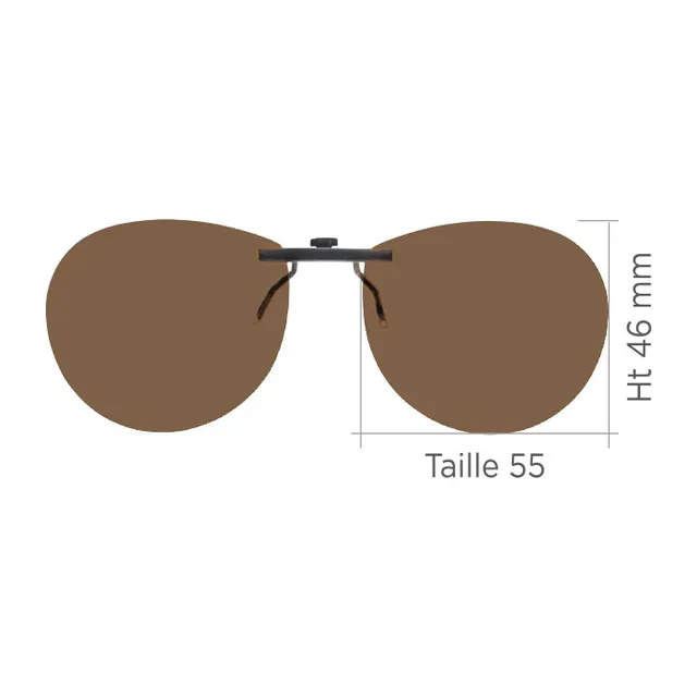 JHB Polyclip 166Q clip solaire polarisé taille 55