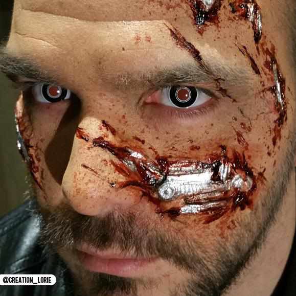 PRIMAL Terminator II lentilles fantaisie grise rouge