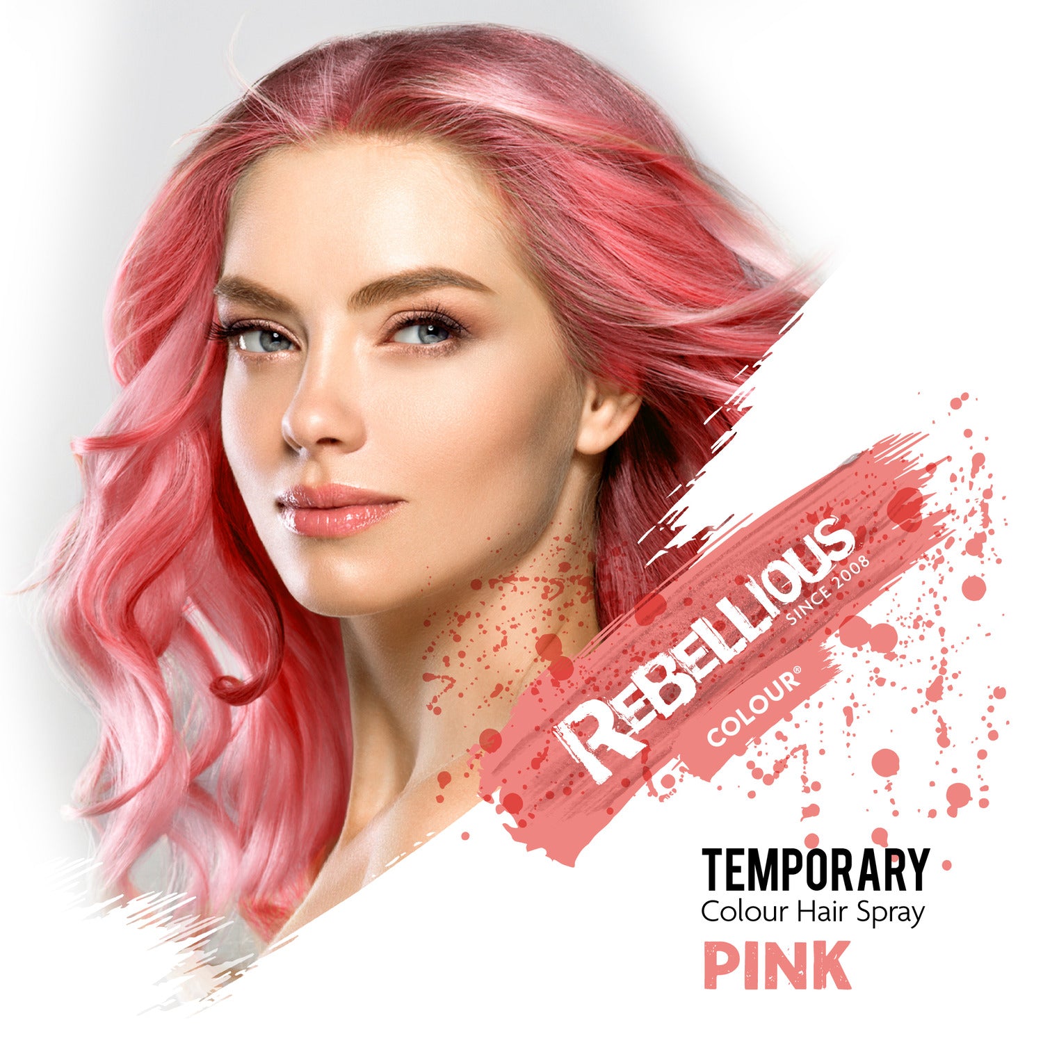 Rebellious spray cheveux rose lavable 125 ml