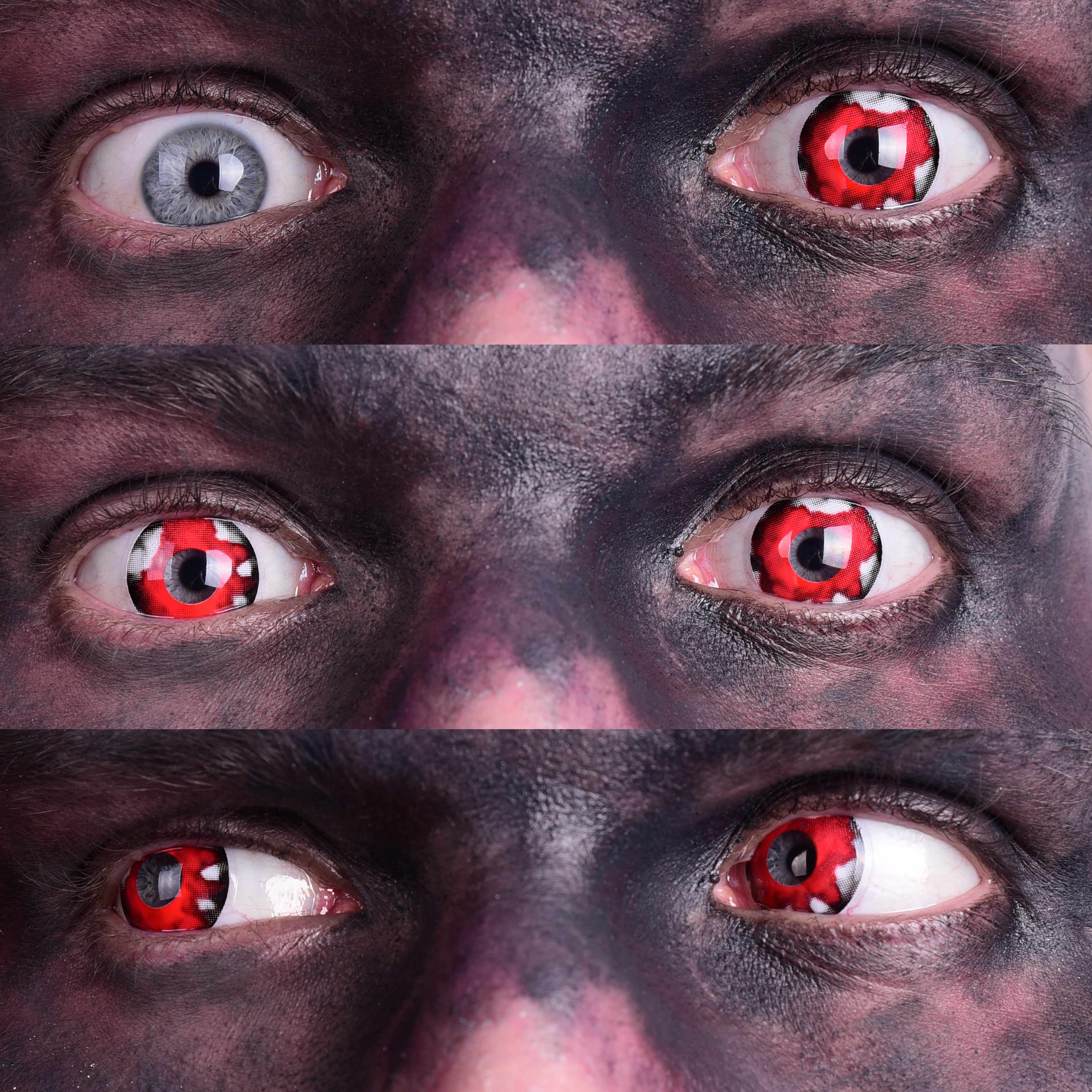 PRIMAL Walking Dead II lentilles cosplay rouges zombie