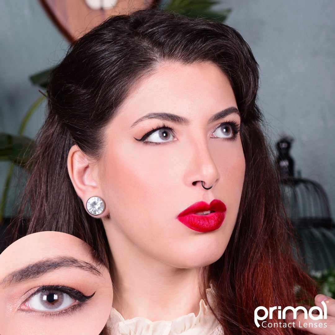 PRIMAL Pure Ash lentilles grises pastel sans correction
