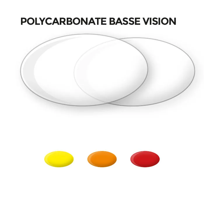 JHB Base 6 verres polycarbonate basse vision paire