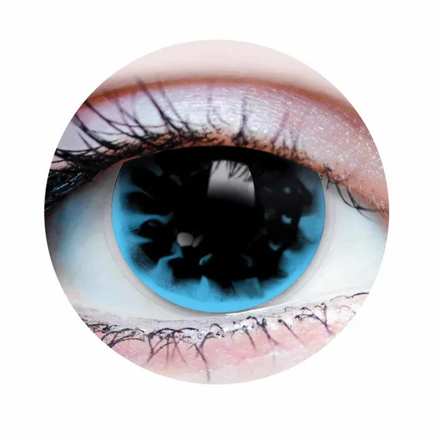 PRIMAL Loki lentilles de contact noires et bleues cosplay