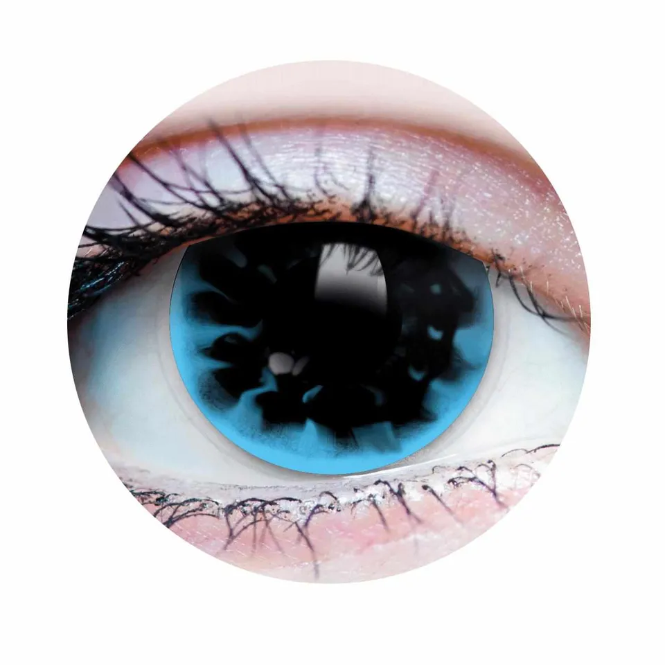 PRIMAL Loki lentilles de contact noires et bleues cosplay