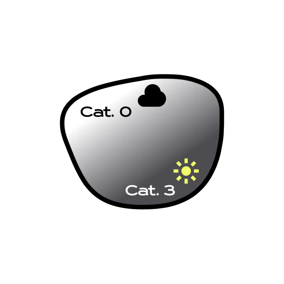 Metaoptics Miroir Cat.0-3 verres de natation gris 1,59 unifocaux