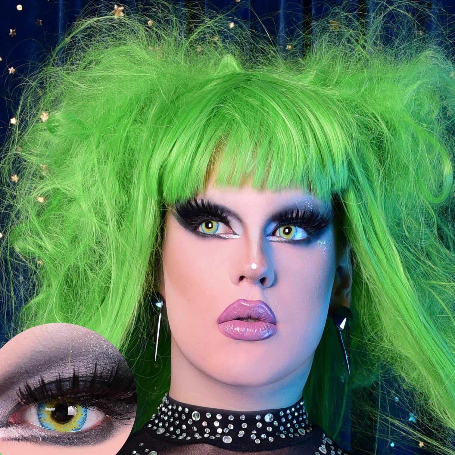 Primal Strange lentilles couleur bleu vert 15,2mm