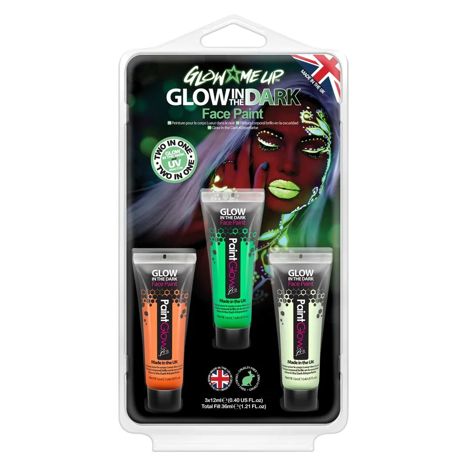 PaintGlow Glow Clamshell peinture phosphorescente visage