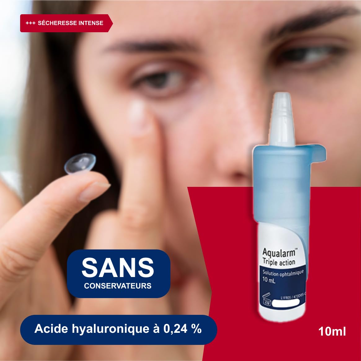 AQUALARM Triple Action gouttes yeux 10 ml lipides
