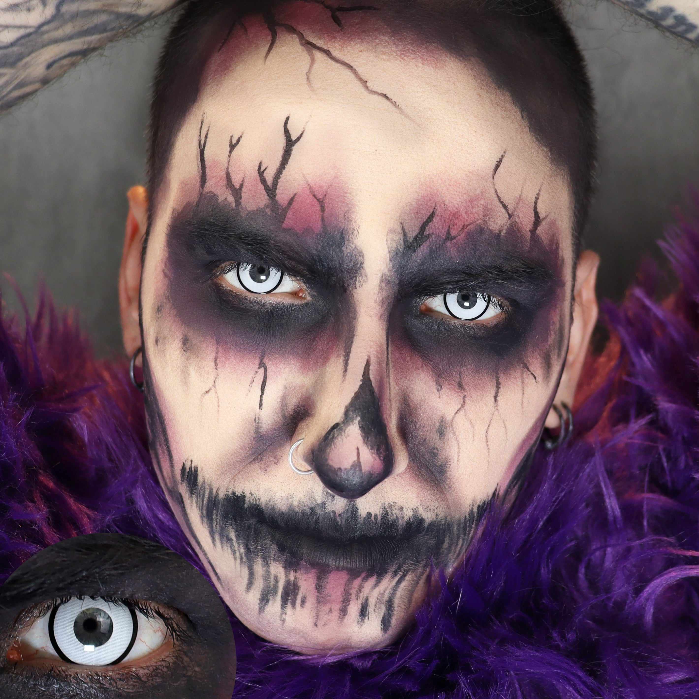 Primal Zombie II lentilles blanches opaque