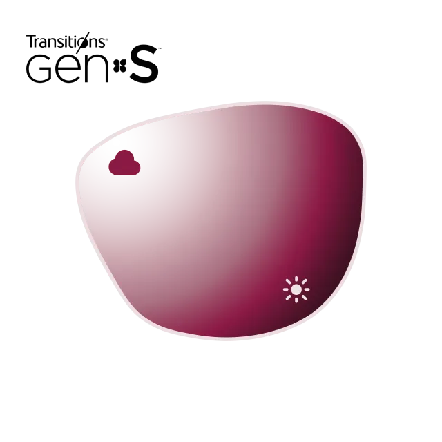 Transitions Gen S verres photochromiques miroir rubis Cat.0-3