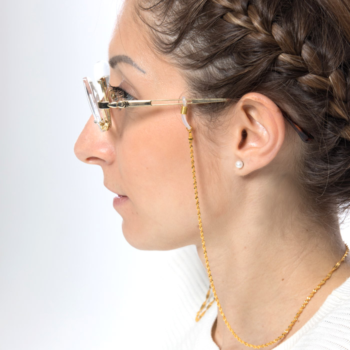 JHB 228 chaînette lunettes métal couleur lot 6