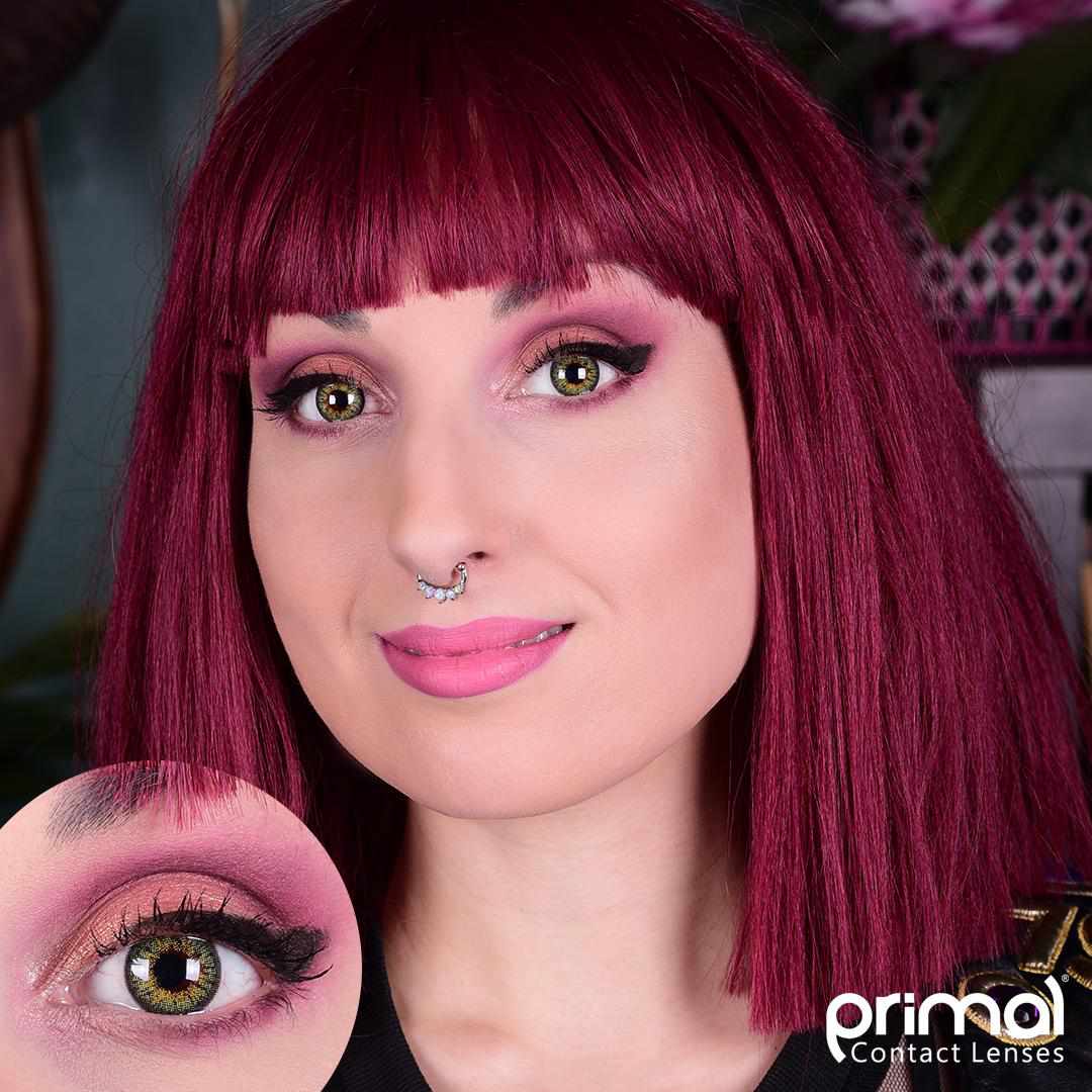 PRIMAL Sunrise Jade lentilles vertes 14,2mm naturelles jade doré