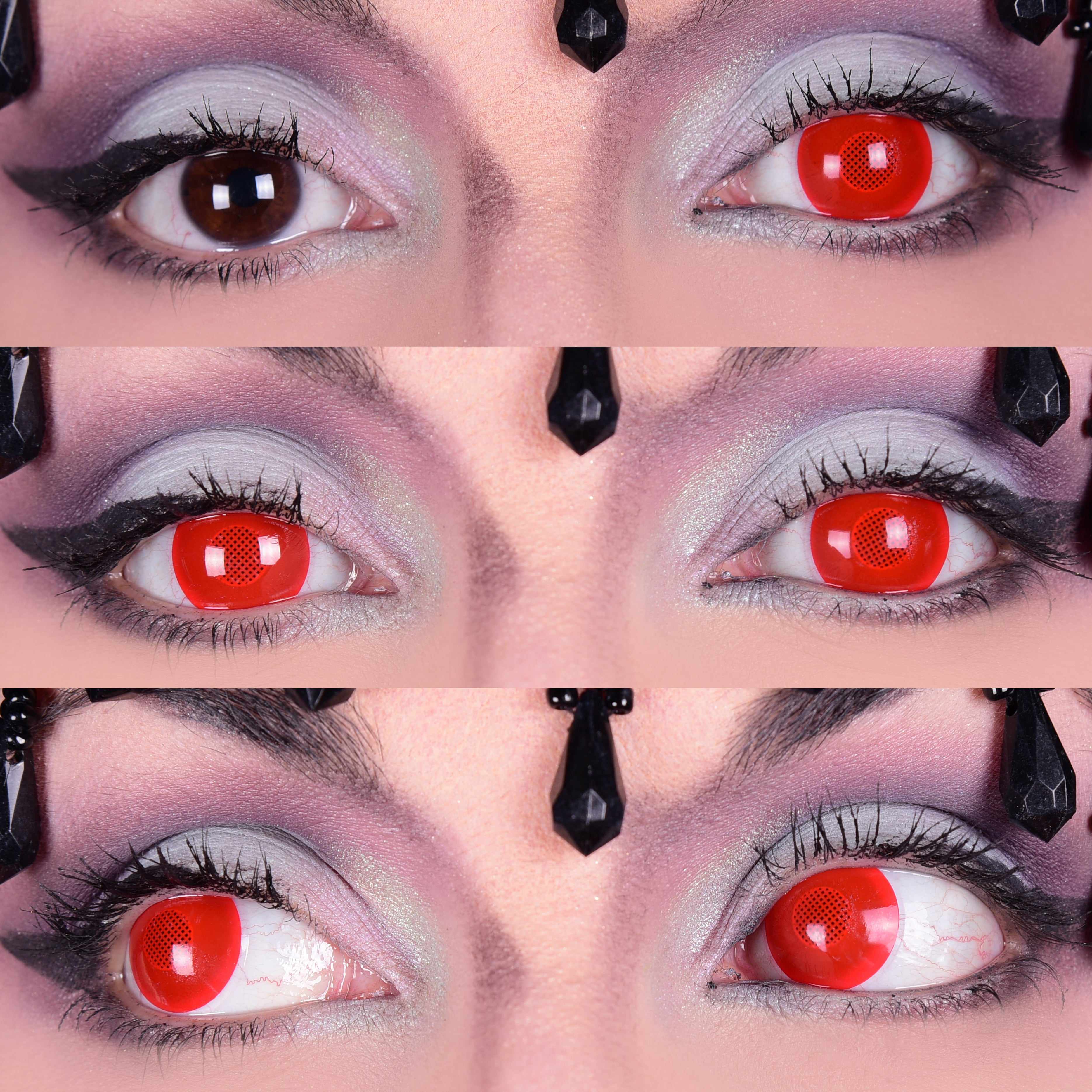 PRIMAL X-Ray lentilles cosplay rouges effet aveugle