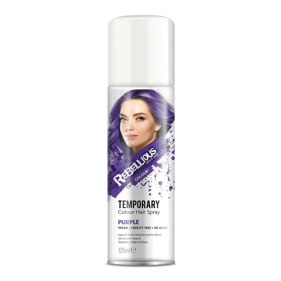 Rebellious Purple spray cheveux violet 125ml lavable