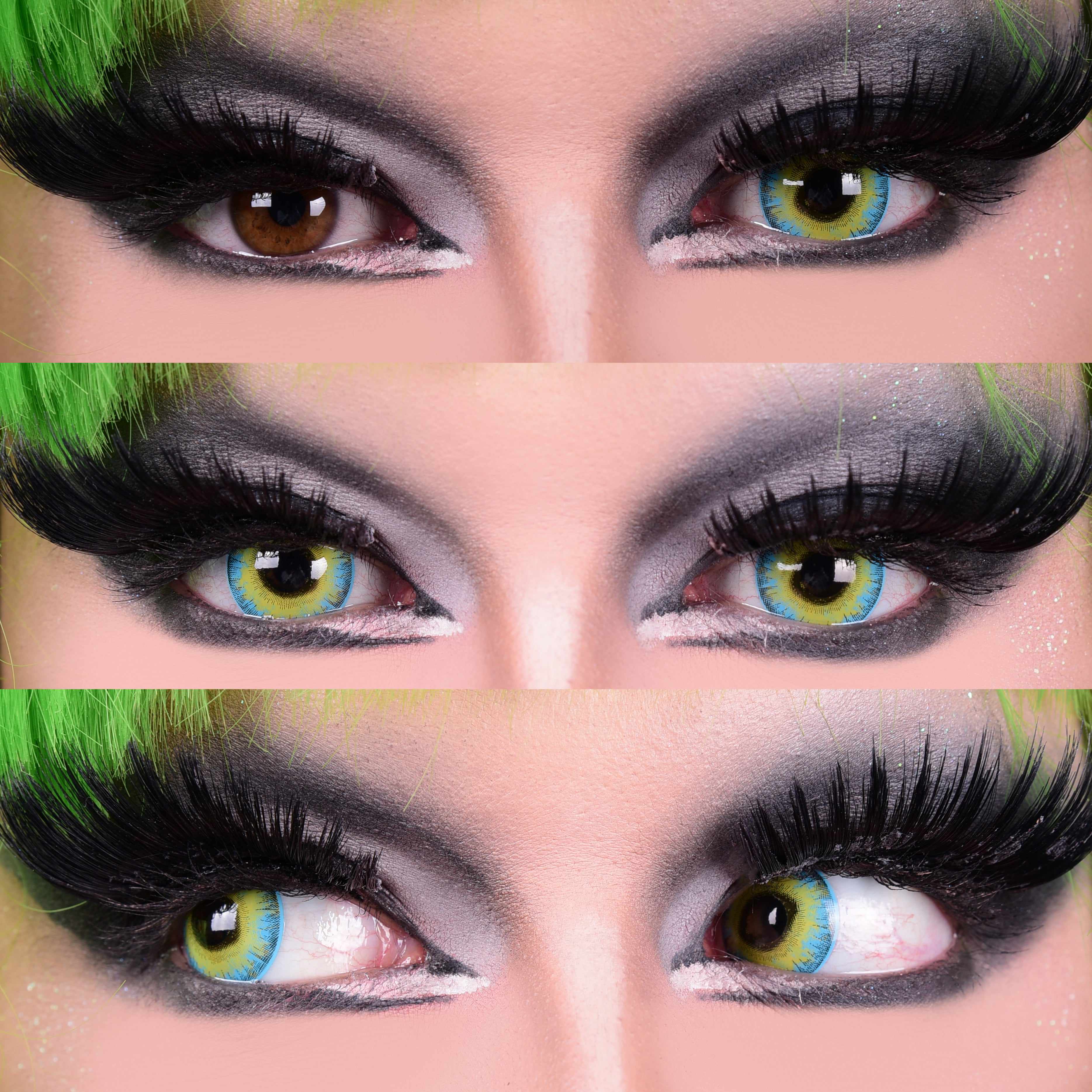 Primal Strange lentilles couleur bleu vert 15,2mm