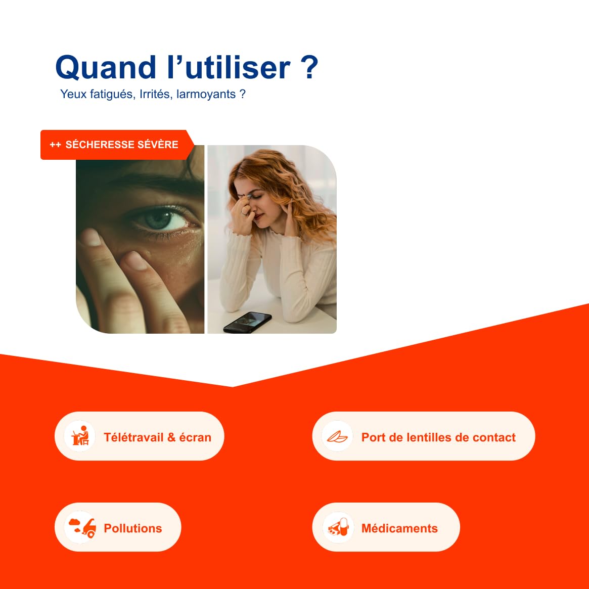 Aqualarm U.P. Intensive gouttes yeux secs 2x10ml hyaluronique