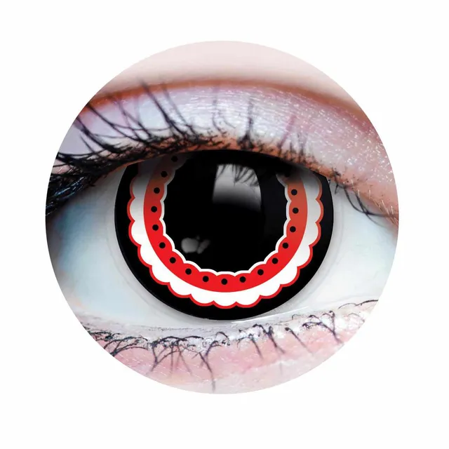 PRIMAL Day of The Dead I lentilles noires rouges crâne