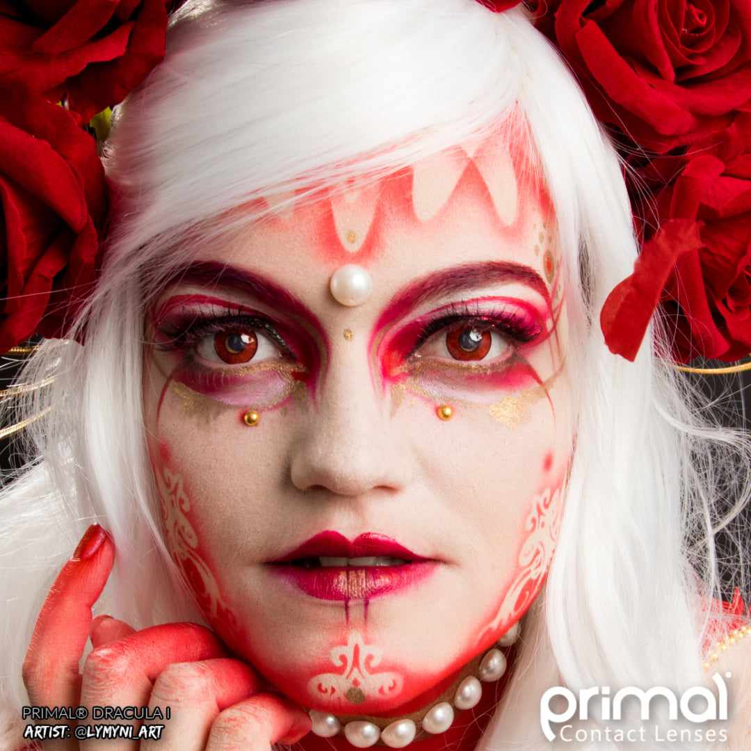 PRIMAL Dracula I lentilles de contact rouges opaques