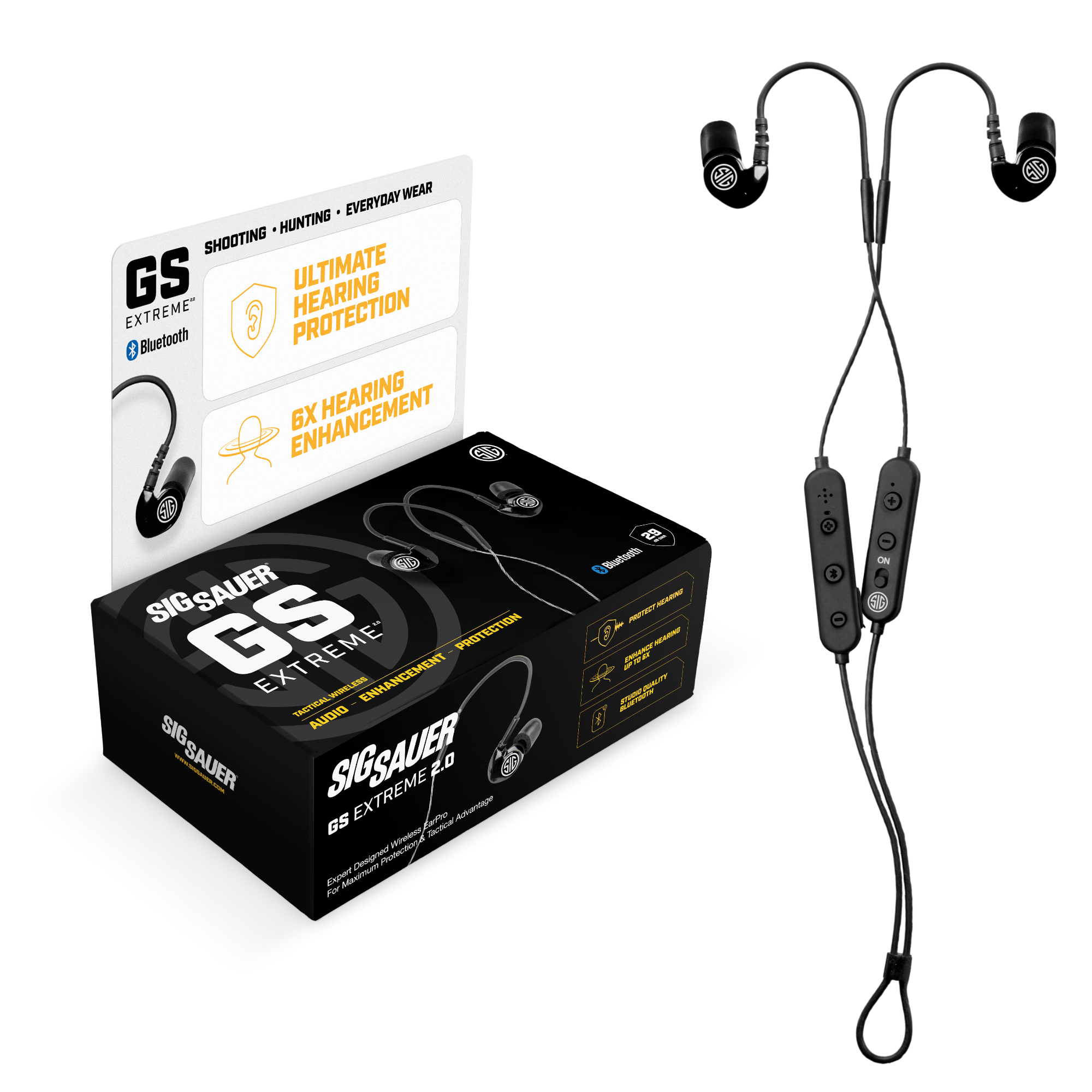AXIL GS Extreme SIG SAUER écouteurs bluetooth 29 dB mousse