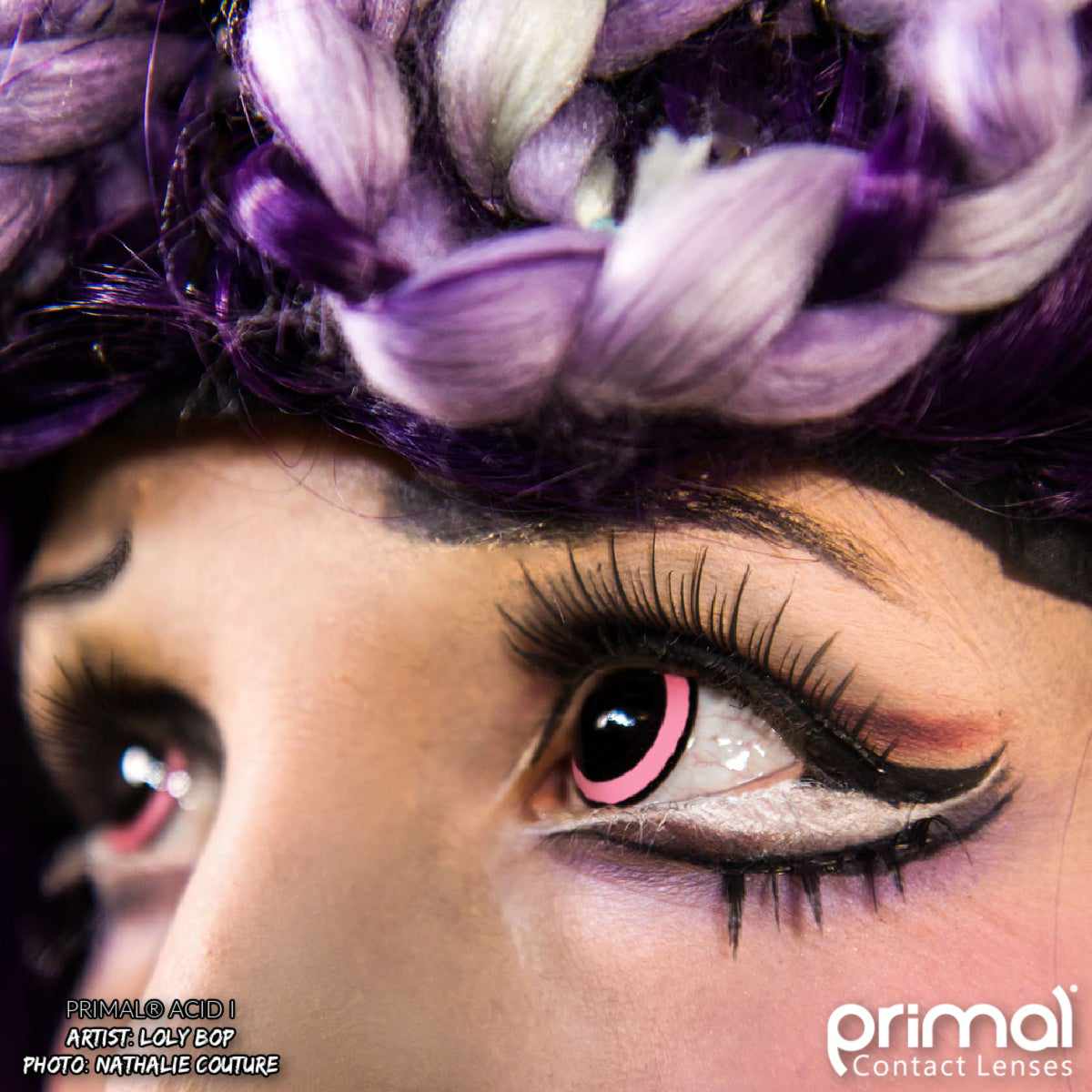 Primal Acid I lentilles couleur rose noir mini sclera