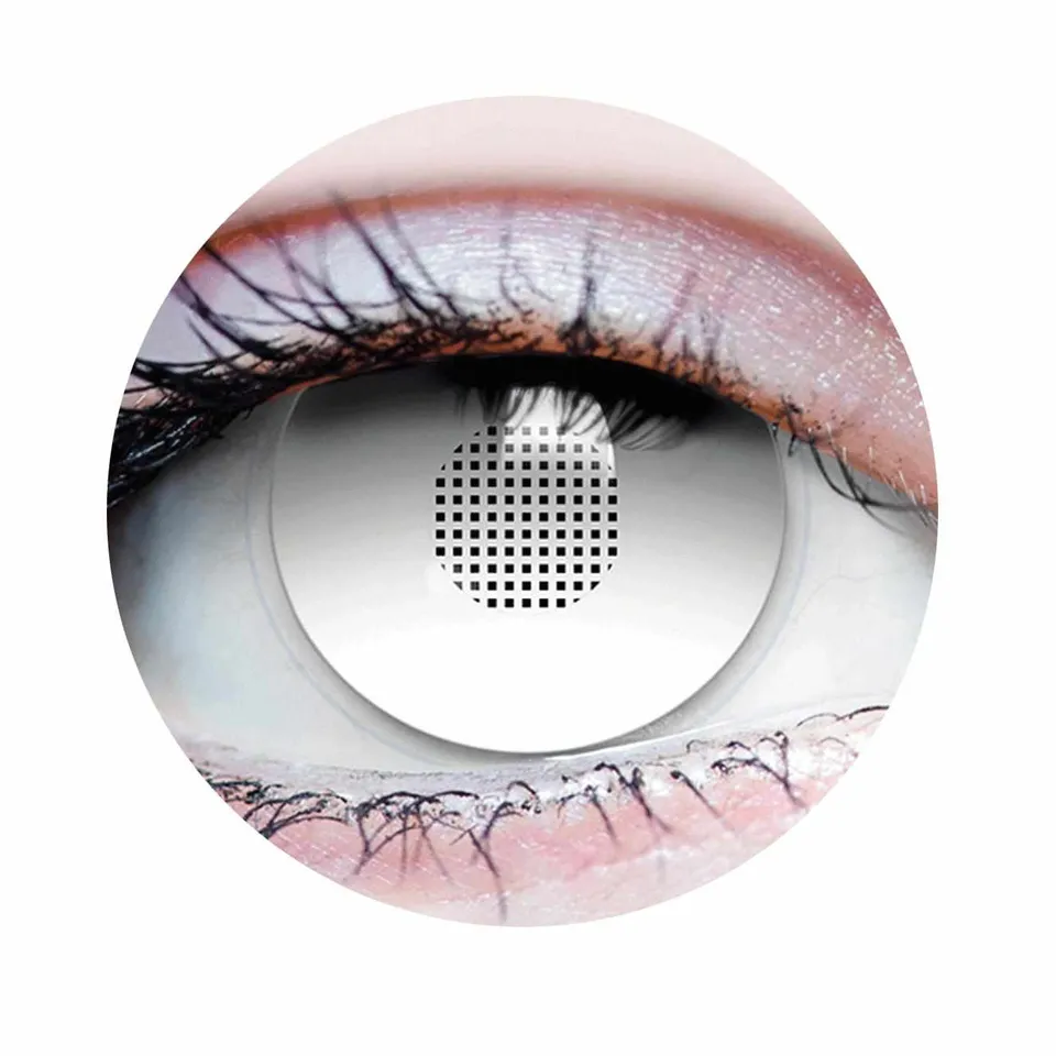 PRIMAL Sub Zero lentilles blanches opaques cosplay