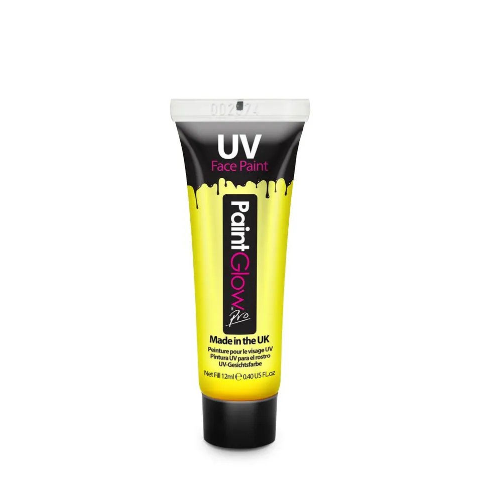 PRIMAL PaintGlow Yellow peinture visage jaune 12ml UV